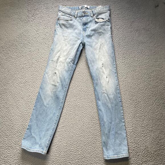 Old Navy Jeans Teens Size 14 Blue Distressed Light Wash Built in Flex - Picture 1 of 14